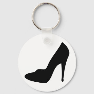 stiletto high heeled shoe icon key ring