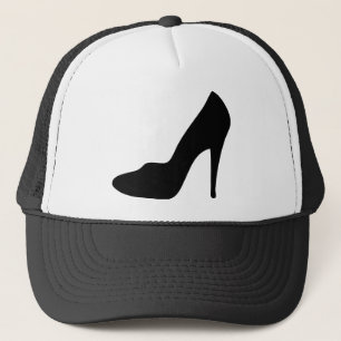 stiletto high heeled shoe icon trucker hat