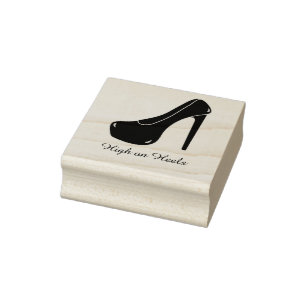 Stiletto High on Heels Personalised Text Rubber Stamp