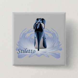 Stiletto on a Pedestal 15 Cm Square Badge