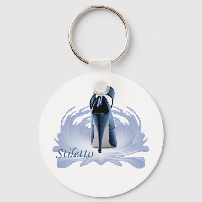 Stiletto on a Pedestal Key Ring (Front)