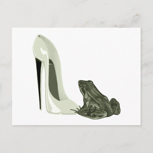 Stiletto Shoe and Frog Art Gifts Postcard (Front)