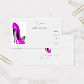 Stiletto Shoe Art Business Cards