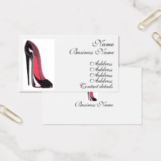 Stiletto Shoe Art Business Cards