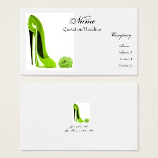 Stiletto Shoe Art Business Cards