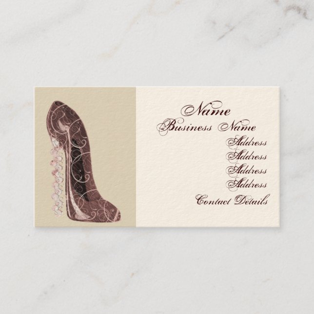 Stiletto Shoe Art Business Cards (Front)