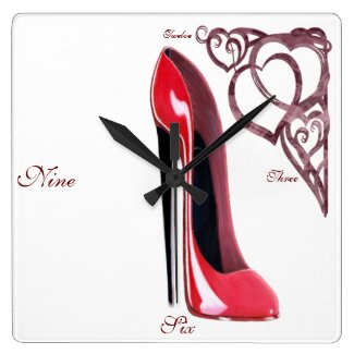 Stiletto Shoe Art Clocks