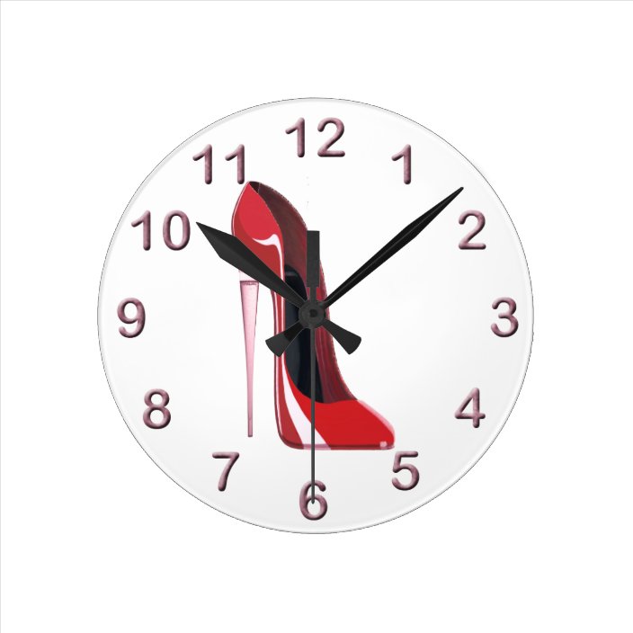 Stiletto Shoe Art Clocks | Zazzle.co.uk