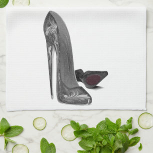 Stiletto shoe art kitchen towels