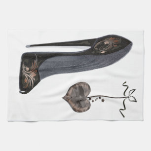 Stiletto shoe art kitchen towels