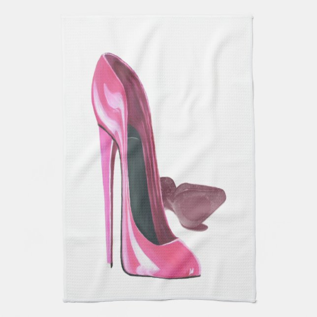 Stiletto shoe art kitchen towels (Vertical)