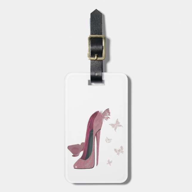 Stiletto Shoe Art Luggage Tags (Front Vertical)