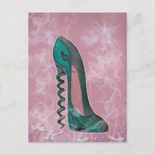 Stiletto Shoe Modern Art Postcard