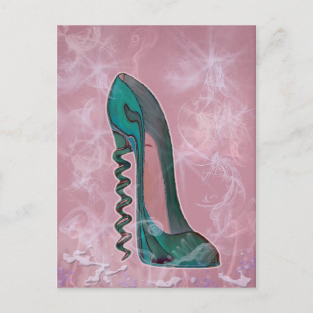 Stiletto Shoe Modern Art Postcard (Front)