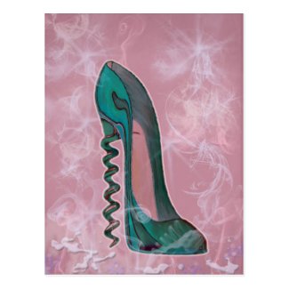 Stiletto Shoe Modern Art Postcard