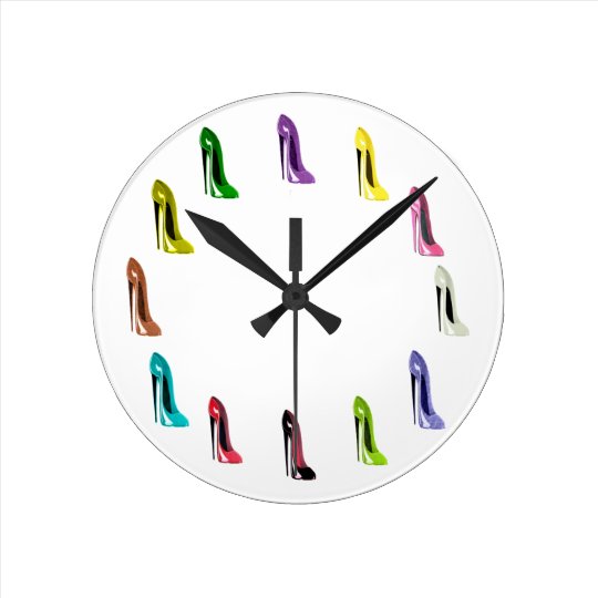 Stiletto Shoes Art Galore Clock | Zazzle.co.uk