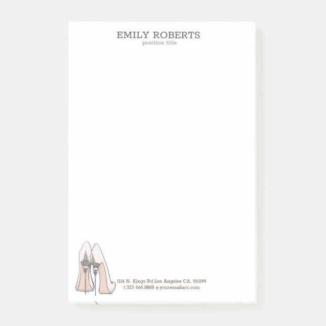 Stiletto shoes illustration post-it notes (Front)