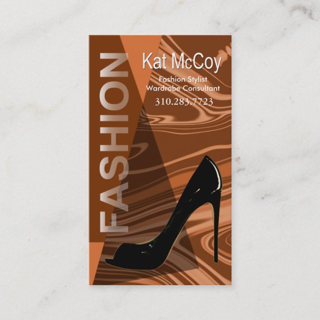 "Stiletto Style" - Fashion Stylist, Designer Business Card (Front)
