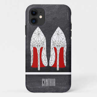 STILETTOS Mesh triangle style in chalkboard iPhone 11 Case