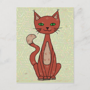 stilisierte Katze Postcard