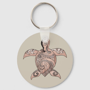 stilisierte Schildkröte Key Ring