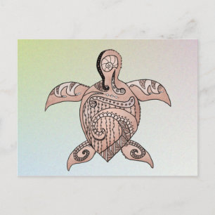stilisierte Schildkröte Postcard