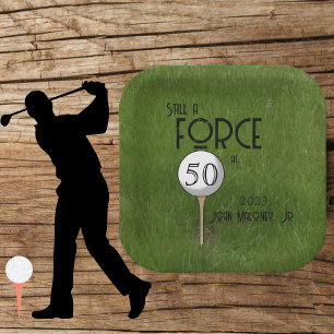 Still A Force at 50 Golf Green Custom  Paper Plate