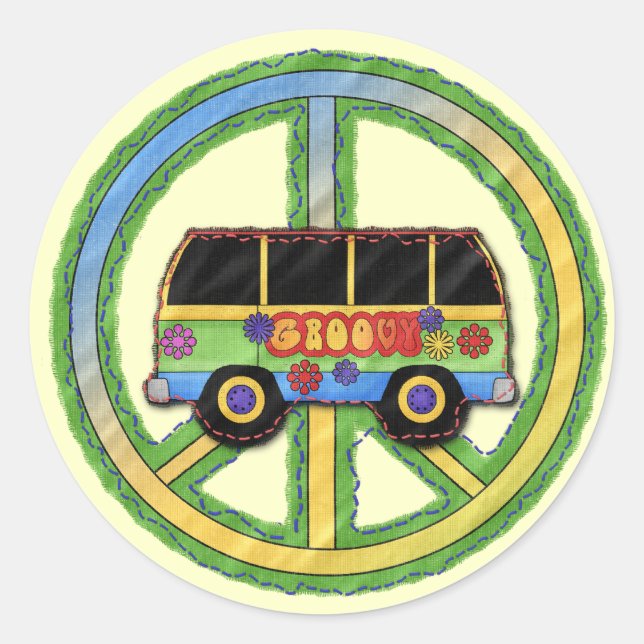 Still a Hippie After All These Years Classic Round Sticker (Front)