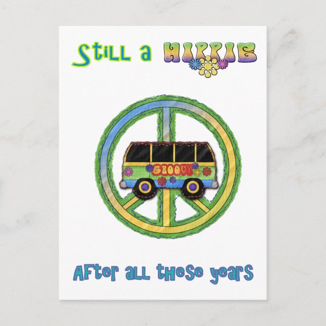 Still a Hippie After All These Years Postcard (Front)