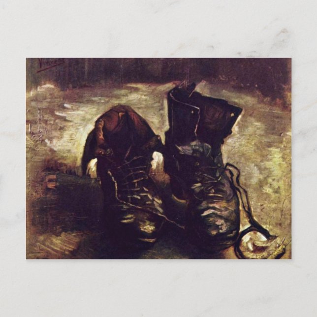 Still A Pair Of Shoes By Vincent Van Gogh Postcard (Front)