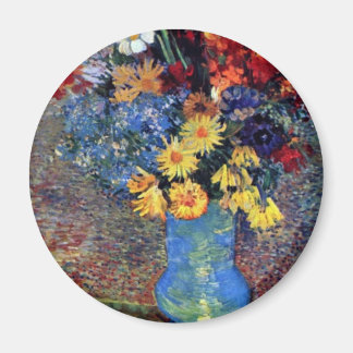 Still A Vase With Daisies And Anemones By Vincent Magnet