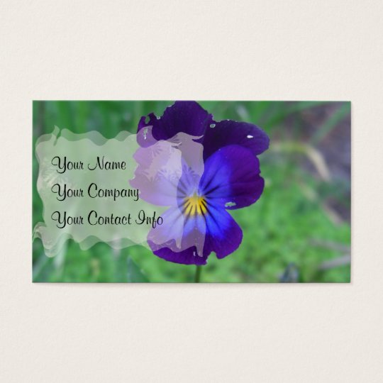 Still Alive Pansy Business Card Template