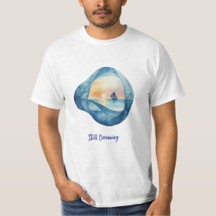 Still Becoming Calm ocean painting T-Shirt