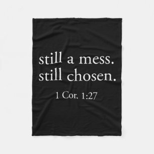 Still Chosen Minimalist Bible Verse Faith Christia Fleece Blanket