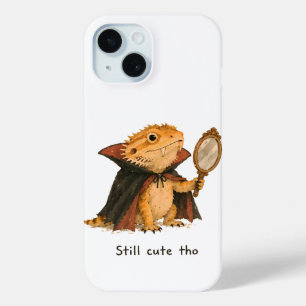 Still Cute Tho Vampire Bearded Dragon Art iPhone 15 Case
