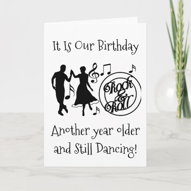 STILL "DANCING" ON OUR "MUTUAL BIRTHDAY" CARD (Front)