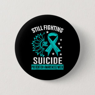 Still Fighting Suicide Prevention Awareness Purple 6 Cm Round Badge