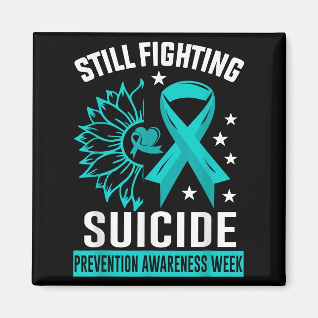 Still Fighting Suicide Prevention Awareness Purple Magnet (Front)