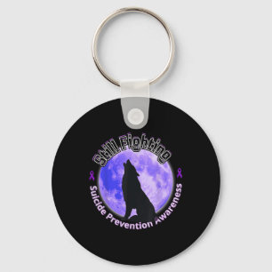 Still Fighting Suicide Prevention Awareness Wolf Key Ring