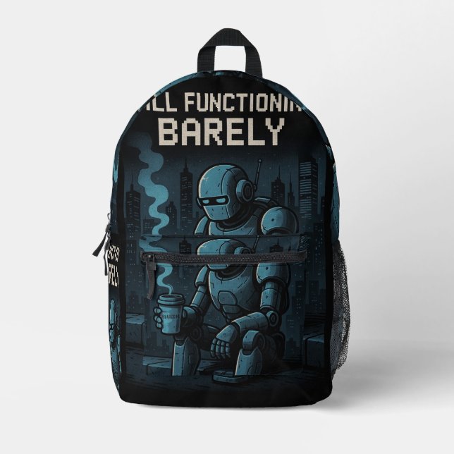 Still Functioning Barely Printed Backpack (Front)
