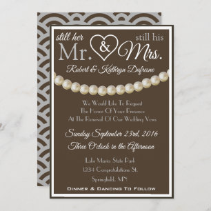 "Still Her Mr & His Mrs" Vow Renewal Invitation