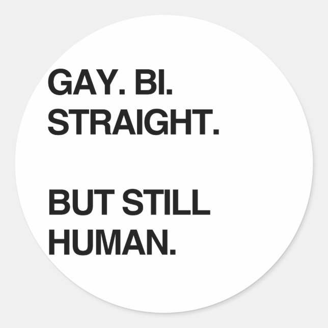 STILL HUMAN CLASSIC ROUND STICKER (Front)