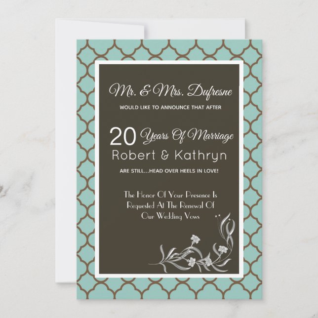 "Still In Love" Wedding Vow Renewal Invitation (Front)