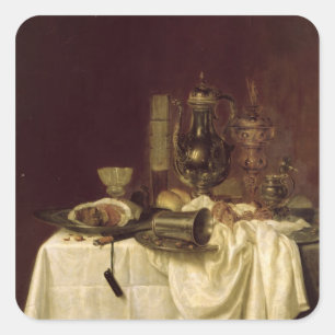 Still Life, 1638 Square Sticker