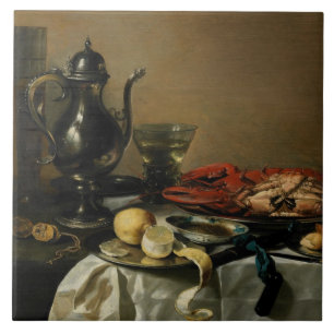 Still Life, 1643 (oil on panel) Tile