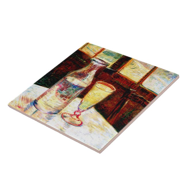 Still Life Absinthe Van Gogh Fine Art Tile (Side)