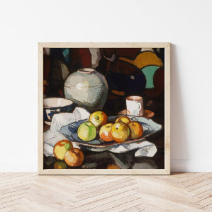 Still Life, Apples and Jar Samuel John Peploe Poster