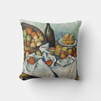 Still Life Apples Basket Cezanne Painting Art Cushion