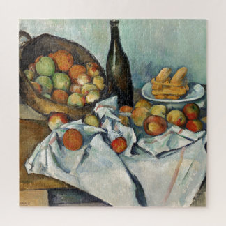 Still Life Apples Basket Cezanne Painting Art Jigsaw Puzzle