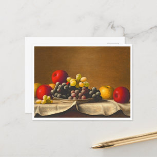 Still Life, Apples, Grapes, Fruit Postcard